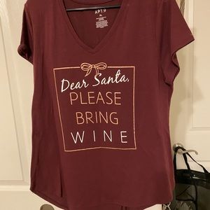 Two Wine Vnecks